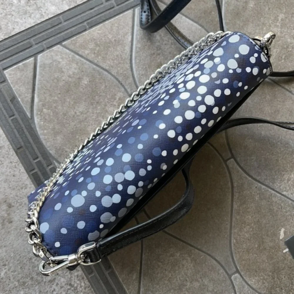 Kate Spade Cameron Convertible Crossbody Black with Multi-Colored Dots
